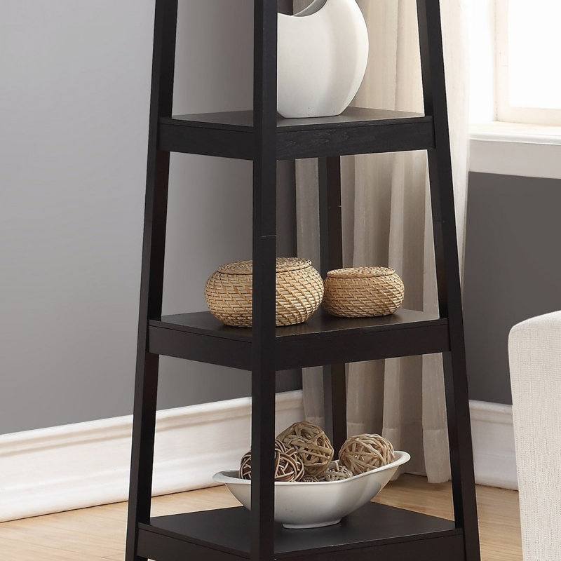 Coat Rack W/ 3-Tier Storage Shelves, Black