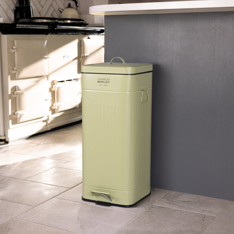 Steel Step On Kitchen Trash Can - 30L