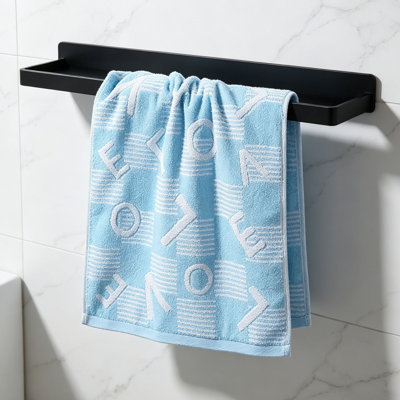 Serviette de toilette douce à séchage rapide avec absorbant doux, serviette de toilette non pelucheuse et débarbouillette faciale pour une utilisation quotidienne à la maison, bleu 13,4 x 26,8 po