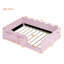 Lit double tapissier sur pied pleine grandeur, rose-1164486986
