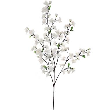 4 Branches Artificial Cherry Blossom Branches Flowers Stems Silk