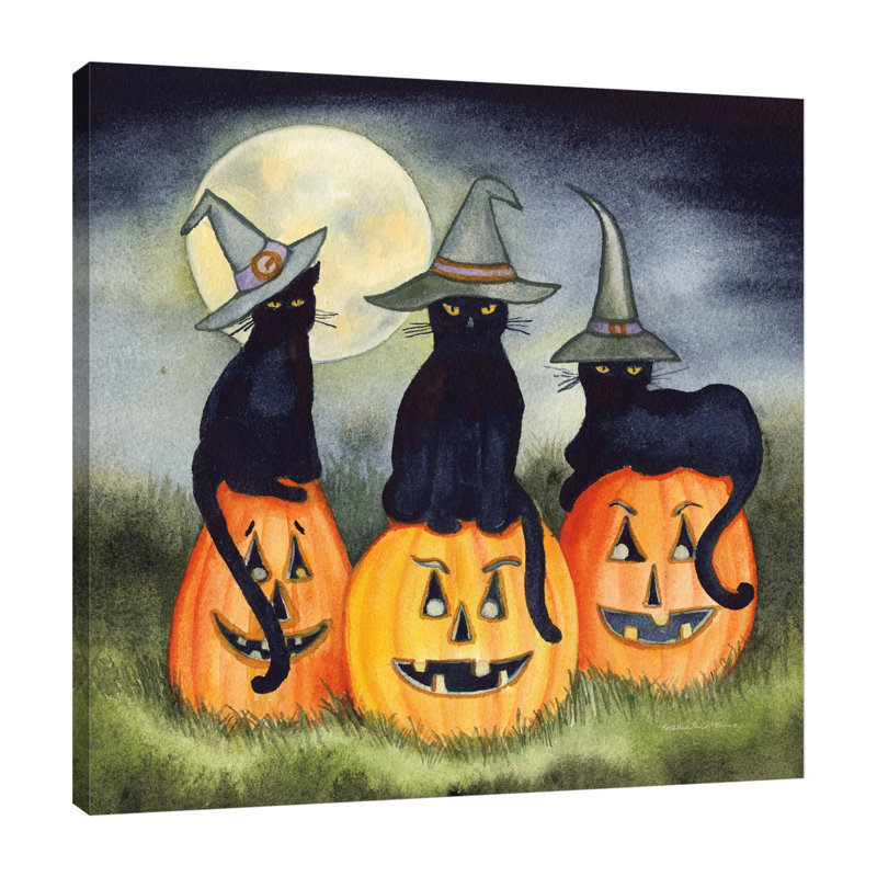 «Haunting Halloween Night II No Border», toile tendue par Kathleen Parr Mckenna, H 30 po x l 30 po x P 1,5 po