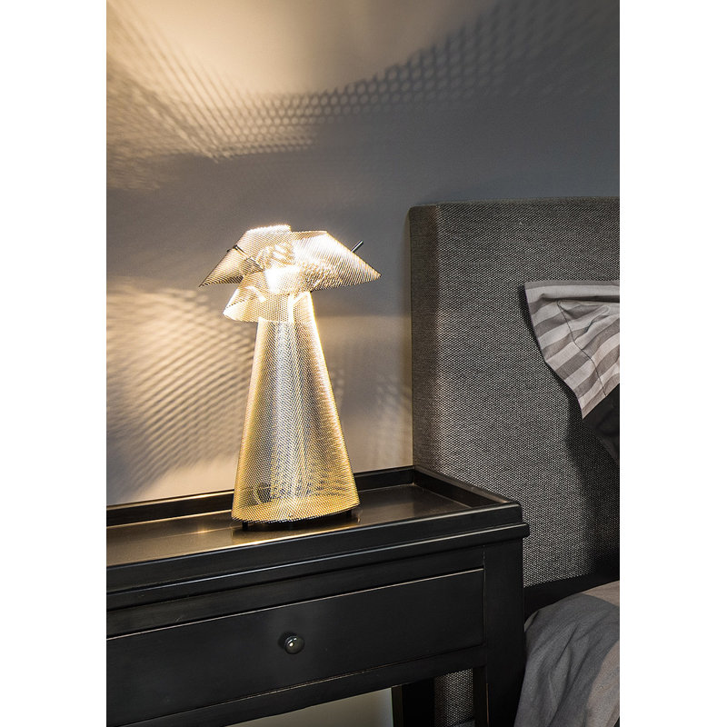 Whirlwind Table Lamp, 13.7" H x 7.4" W x 7.4" D