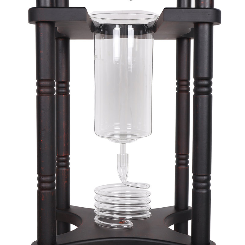 Ice Drip Coffee Maker, 2L Large Capacity Cold Brew Coffee Tower with Adjustable Valve 