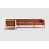 Haven 4-Piece Teak Outdoor Sectional With Sunbrella Cushions