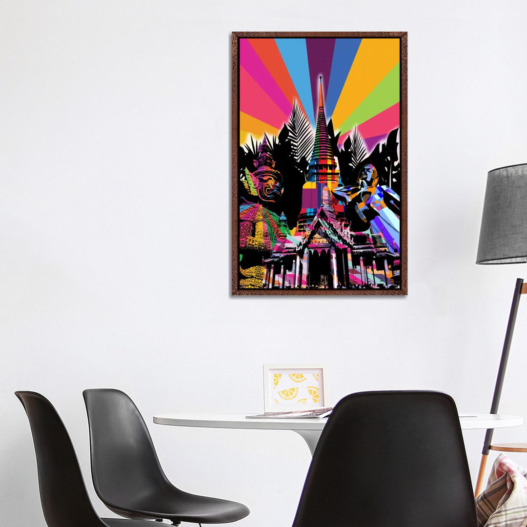 Bangkok Psychedelic Pop von 5by5collective - Gallery-Wrapped Canvas Giclée on Canvas