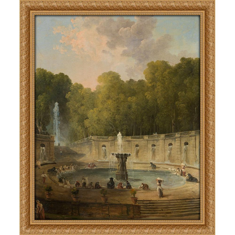 Blanchisserie dans un parc (1775), H 30 po x l 26 po