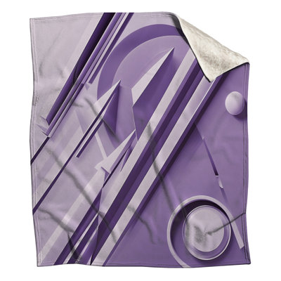 Purple Geometric Shapes Blankets