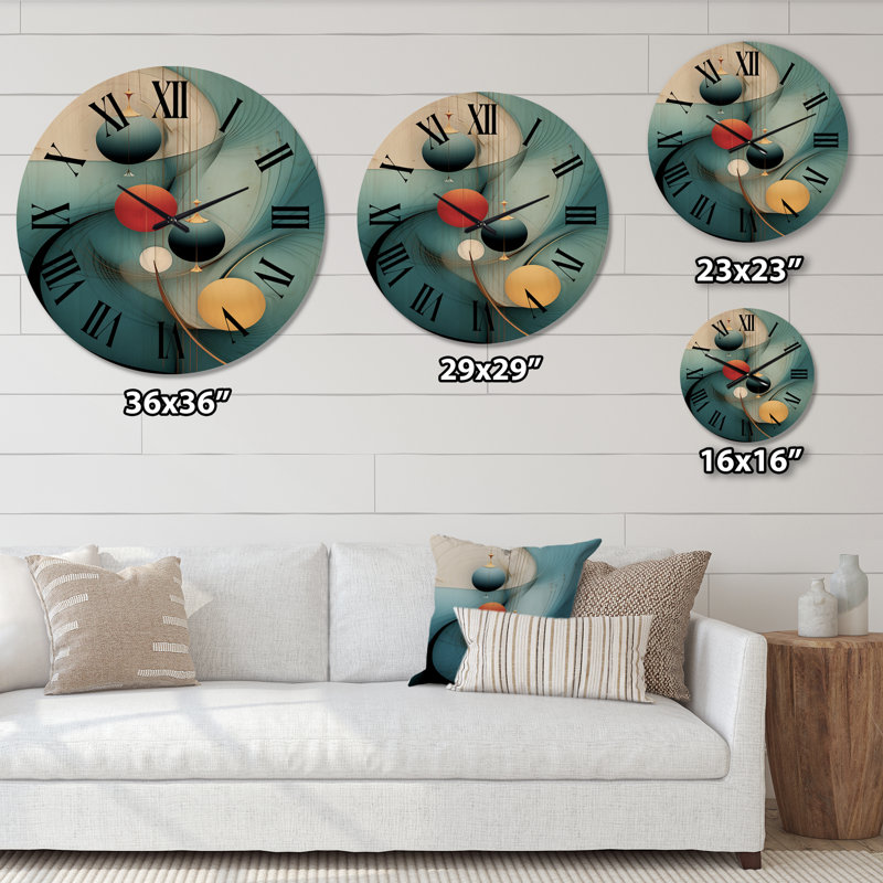 Horloge murale géométrique abstraite à géométrie géométrique abstraite III, Grand