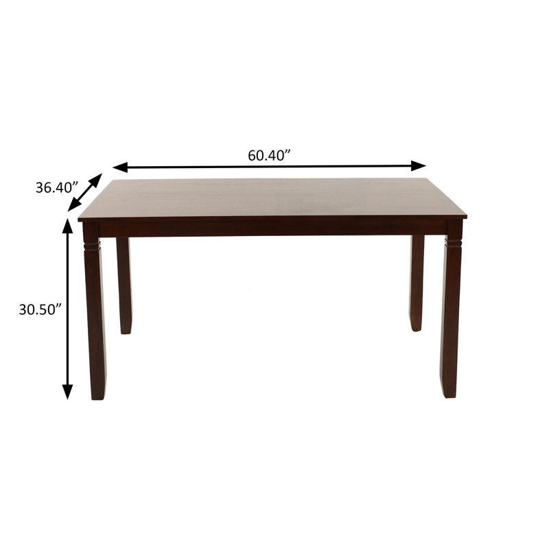 60.4" W 7-PCS DINING SET, CHERRY FINISH