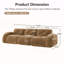Ensemble de canapé 2 pièces Canapé confortable, ensemble de canapé 3 + 3 places, canapé à assise profonde, tissu de velours doux, fond en éponge haute densité 32D, aucun assemblage requis, ensemble de canapé moderne pour le salon, chameau
