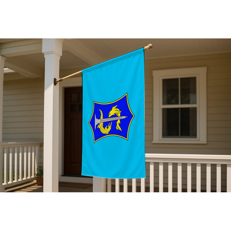 Drapeau de la ville de Surabaya - Drapeau extérieur, H 36 po x l 60 po