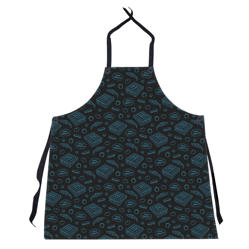 Bib Apron, Blue/Black