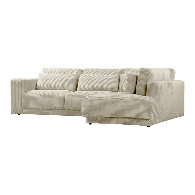 Kynston 4 Seater Sofa & Chaise, Beach, Right Hand Facing