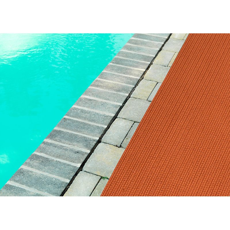 Tapis orange tressé abygale, Ovale 15 pi x 20 pi