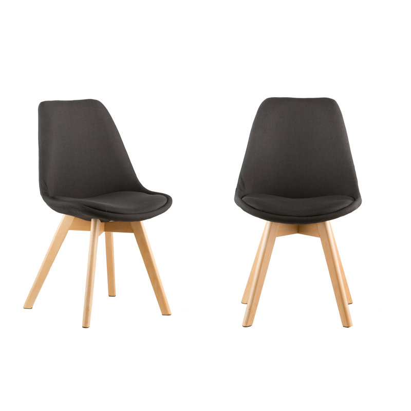 18'' H Upholstered Side Chair, Black