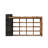 Grid Open Frame Solid Pine Console Table-2130040667