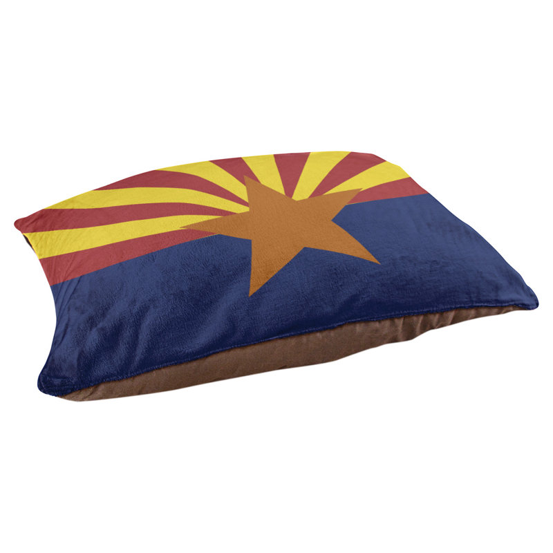 Coussin de lit pour l’extérieur du lit pour chat arizona flags Burien, L 42 po x l 52 po, Marron foncé