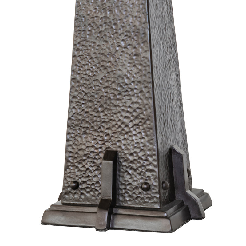 23" High Mission Hammered 2 Light Table Base