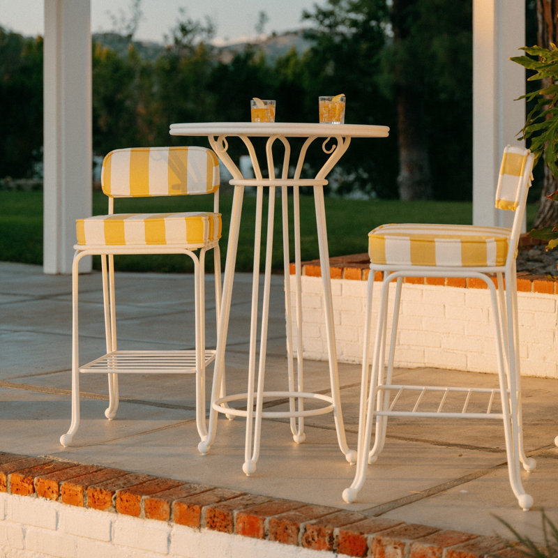 Tabouret de bistro Waterhouse, Blanc antique