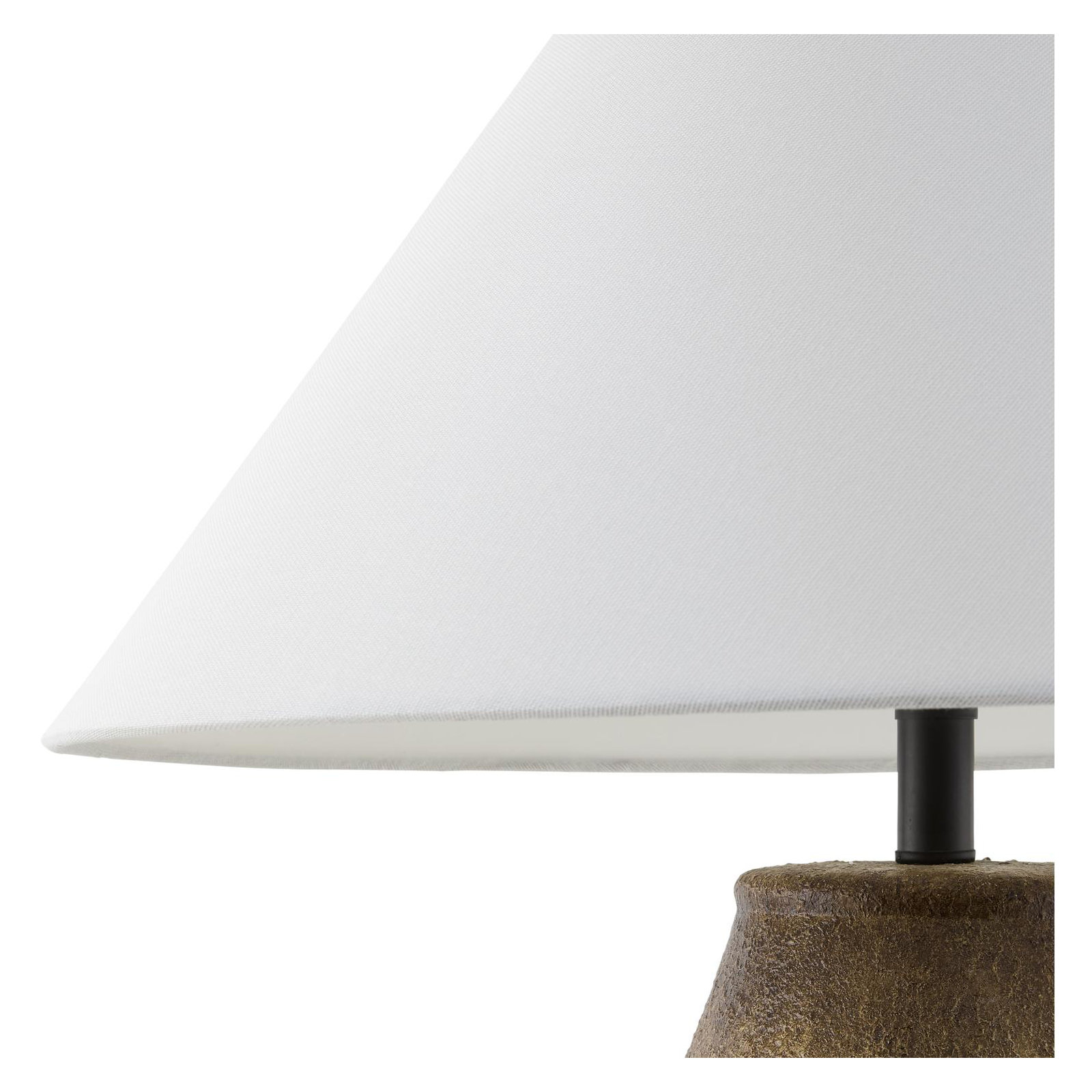 Batavia Ceramic Table Lamp, Wheat, White