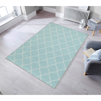 Stylish Woven Carpet (4 x 6 ft), 100% Polyester, 0.4 in Pile Height | Antibacterial, Non-Slip Underside | Machine Washable, 3D Digital Printing | Perfect for Living Room, Bedroom, and Home Decor