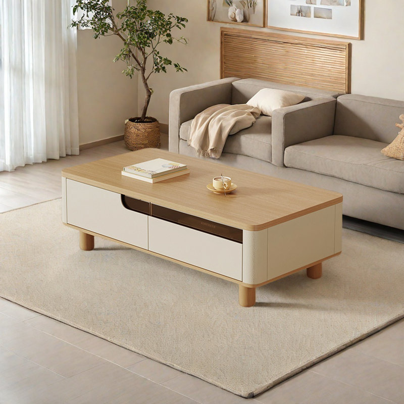 Table basse moderne de style crème