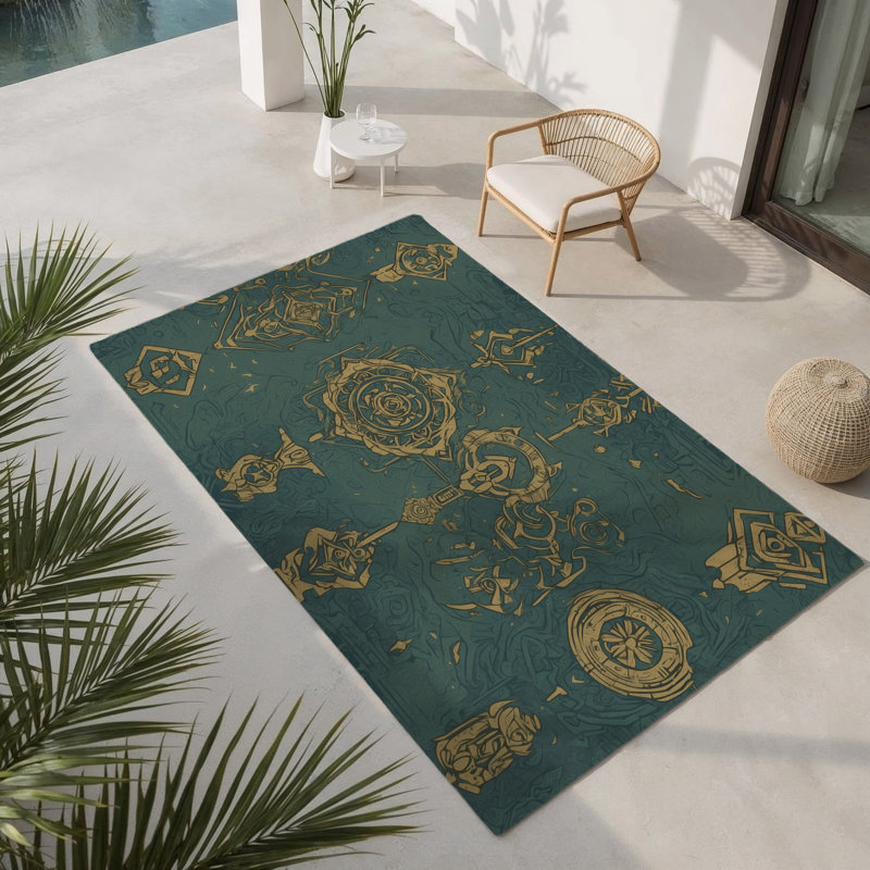 Hero's Resolve Indoor And Outdoor Area Rug, Rectangle 5' x 7'