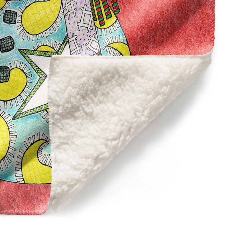 Couverture bonhomme de neige , 68 po x 80 po, Melon d'eau