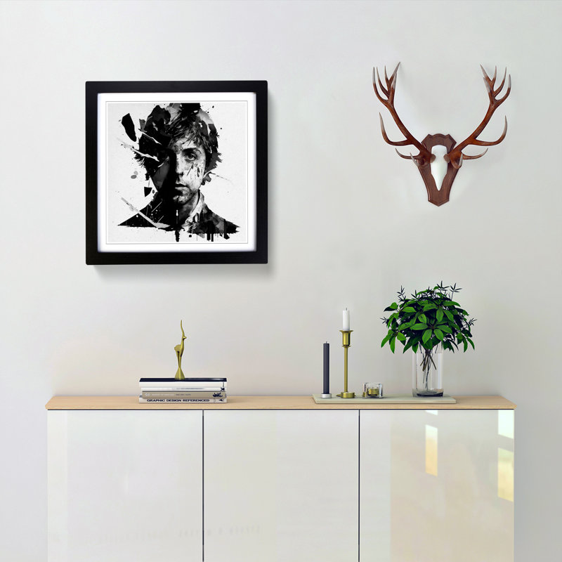Paul McCartney Conceptual Art - Single Picture Frame Print on Wood, Black