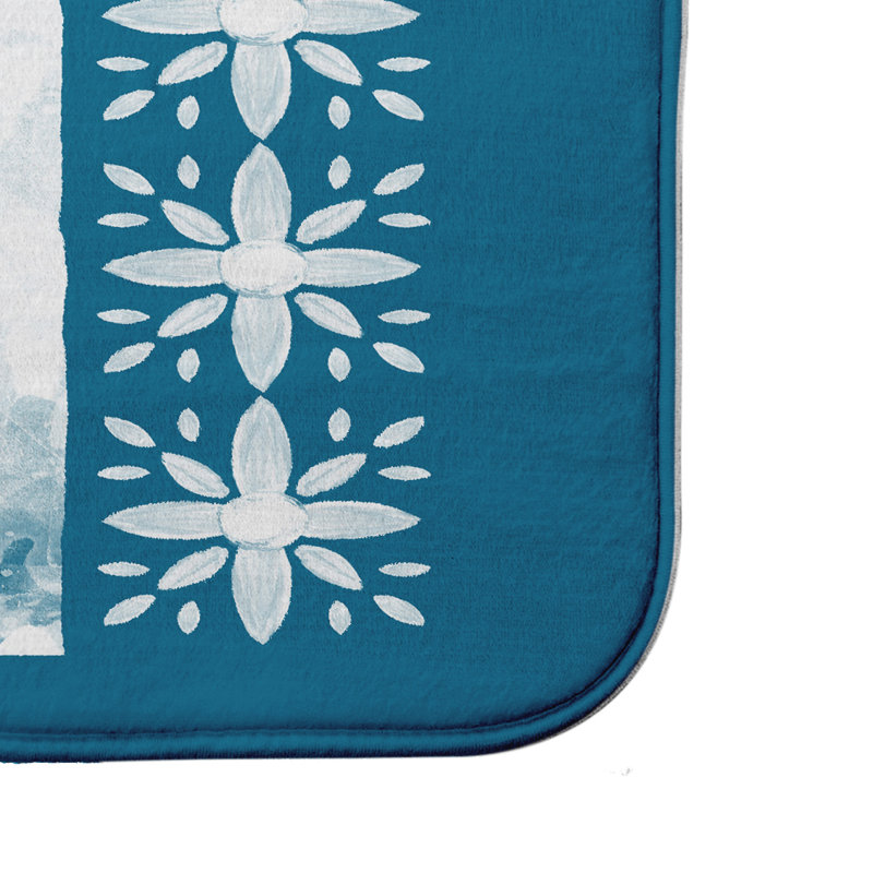 Tapis de bain Loya, l 24 po x L 36 po, Bleu