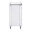 Armoire de chevet 3 tiroirs 33 po x 18 po x 32 po de couleur argent