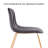 Modway Dining Set Velvet Upholstered Chairs with Gold Legs Round Table Modern Minimalist Gray for Small Dining Spaces-861388652