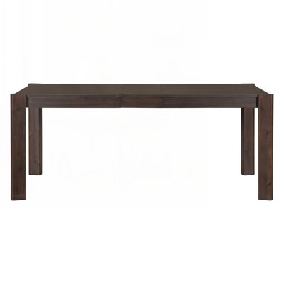 Expandable Farmhouse Modern Solid Wood Dining Table – Space-Saving Design in Walnut(59" to 73")