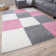 Myshaggy Collection Rugs Geometric Design in Pink