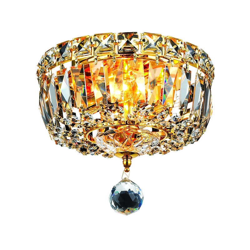 Stinnett Crystal Flush Mount, Gold, Royal Cut