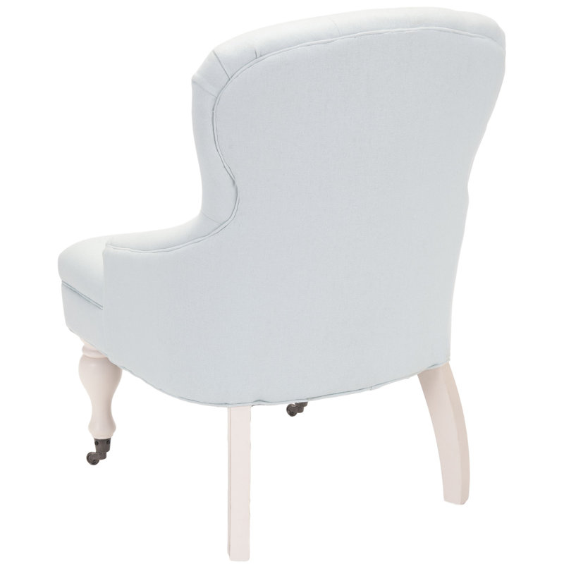 Upholstered Armchair, No, Robin's Egg Blue, Brown
