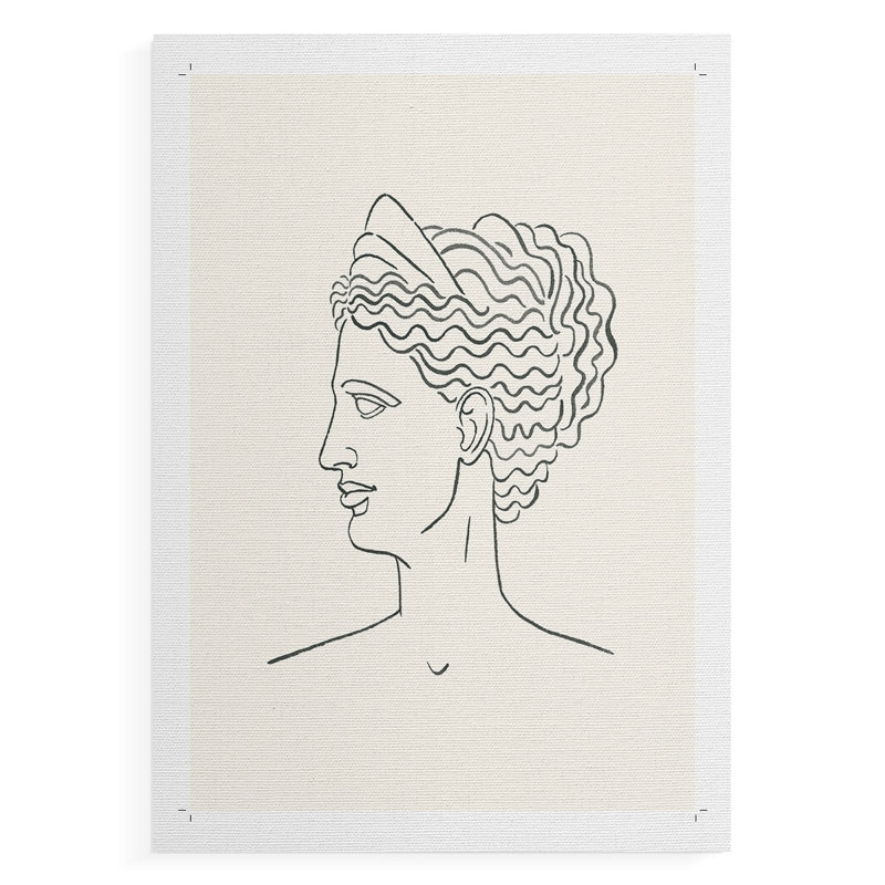 Bustes grecs III - Impression sur toile seulement - NON-CADRE, H 60 po x l 40 po