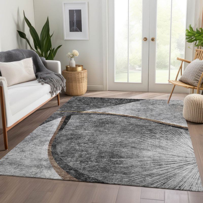 Tapis intérieur / extérieur Karsyn avec envers antidérapant, Rectangle 8 pi x 10 pi