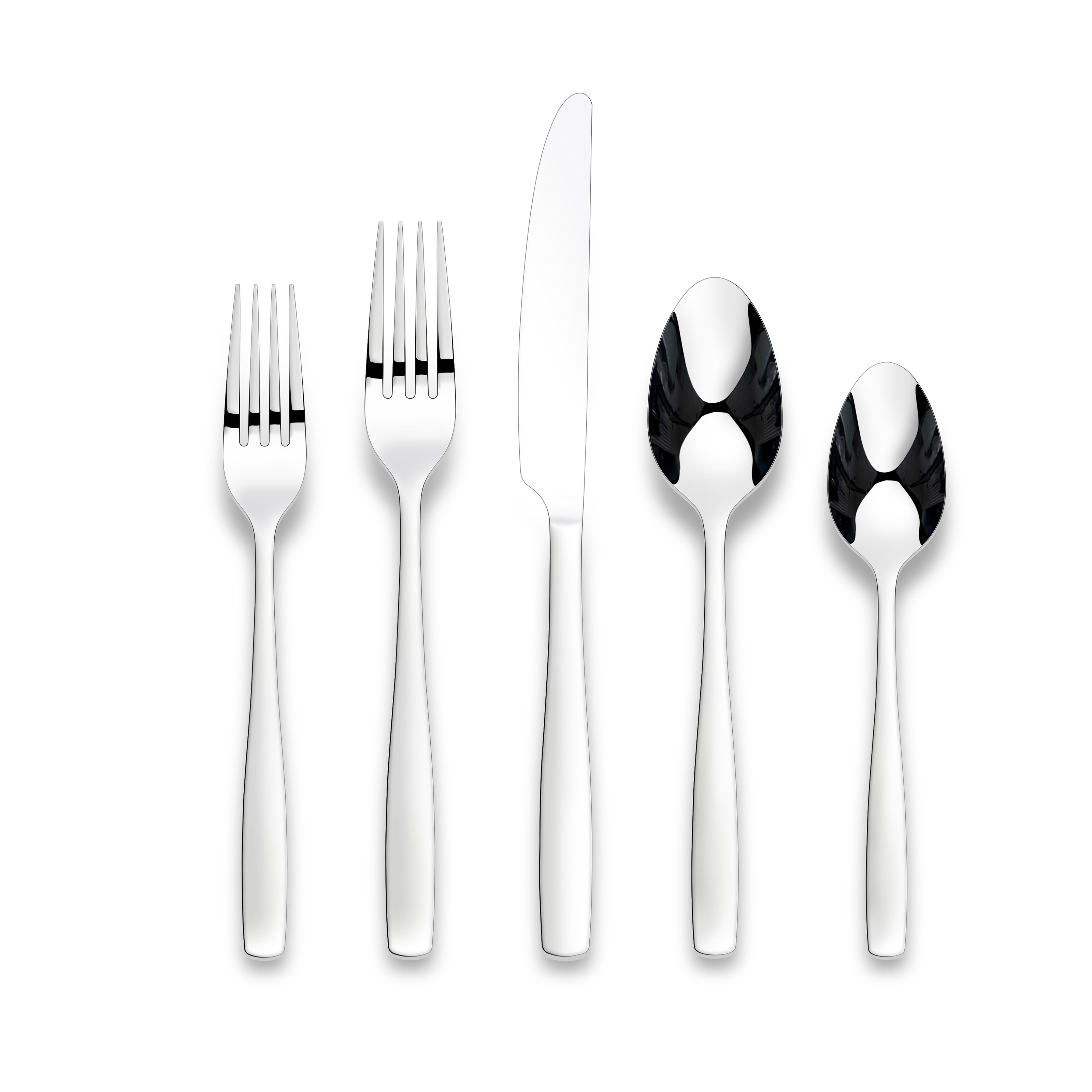 Ornative Flatware Eloise 18/0 Silver Stainless Steel Flatware Set
