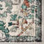Tapis oriental à motif floral sans perte de poils-1346746330