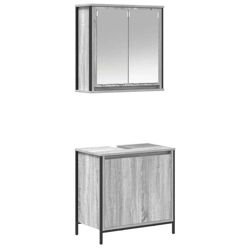 Vanity & Mirror Set, Black