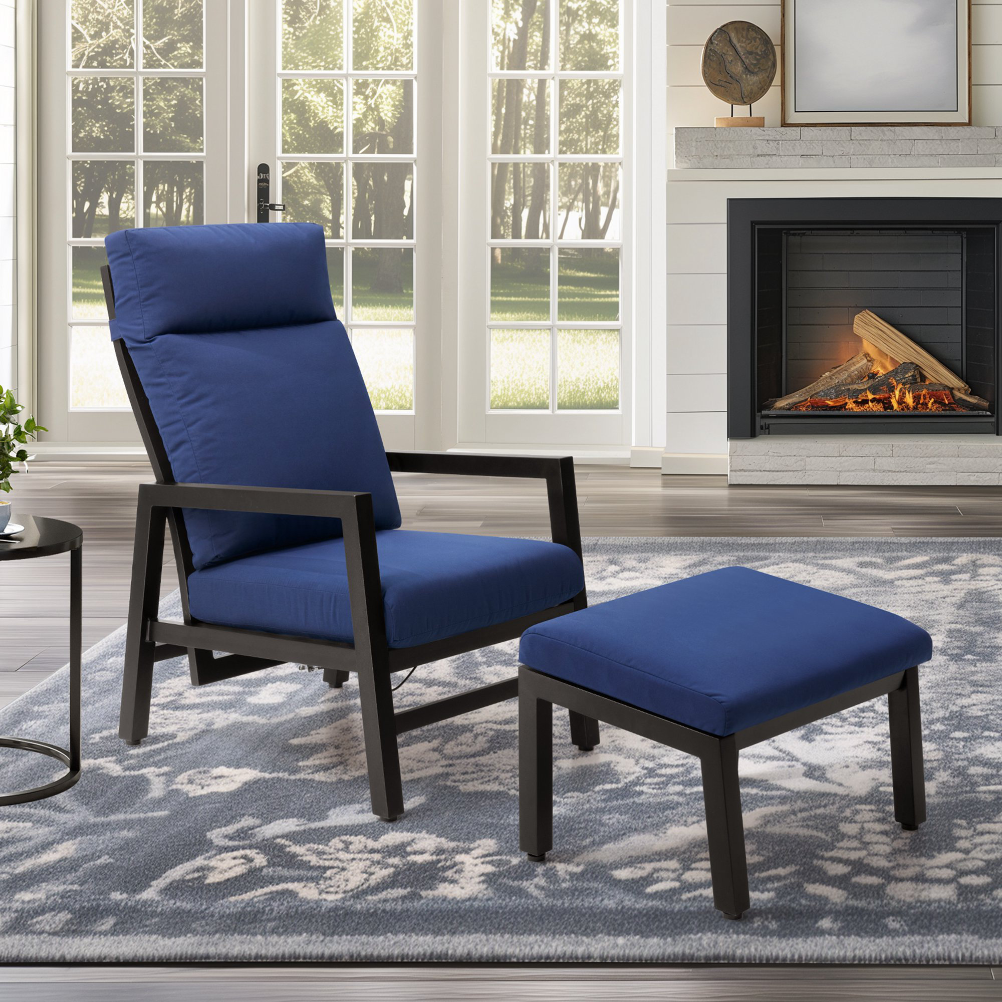 George Oliver Reclining Patio Chair With Ottoman - Wayfair Canada