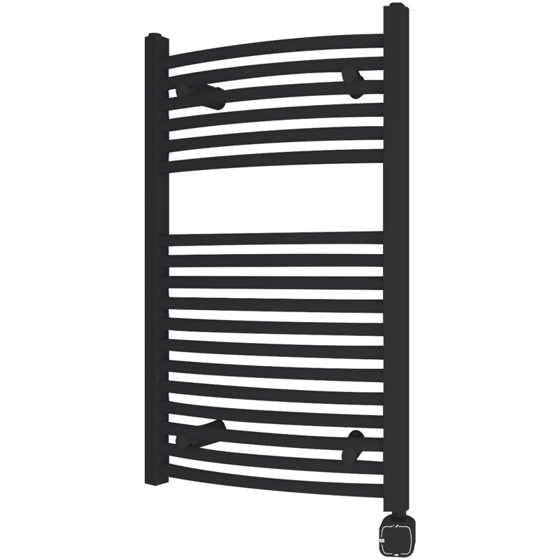 Chauffe-serviettes mural électrique, H 31,5 po x l 19,69 po x P 2,75 po, Noir mat
