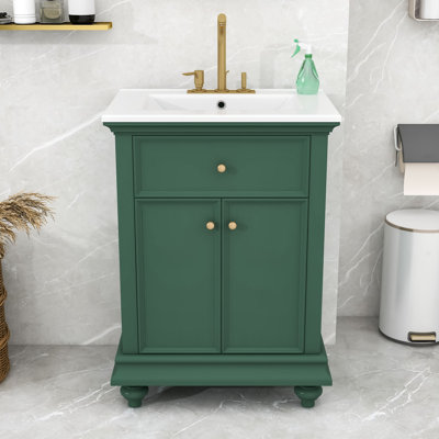 Meuble-lavabo 24 po avec lavabo, tiroir coulissant et tablette réglable 24 po