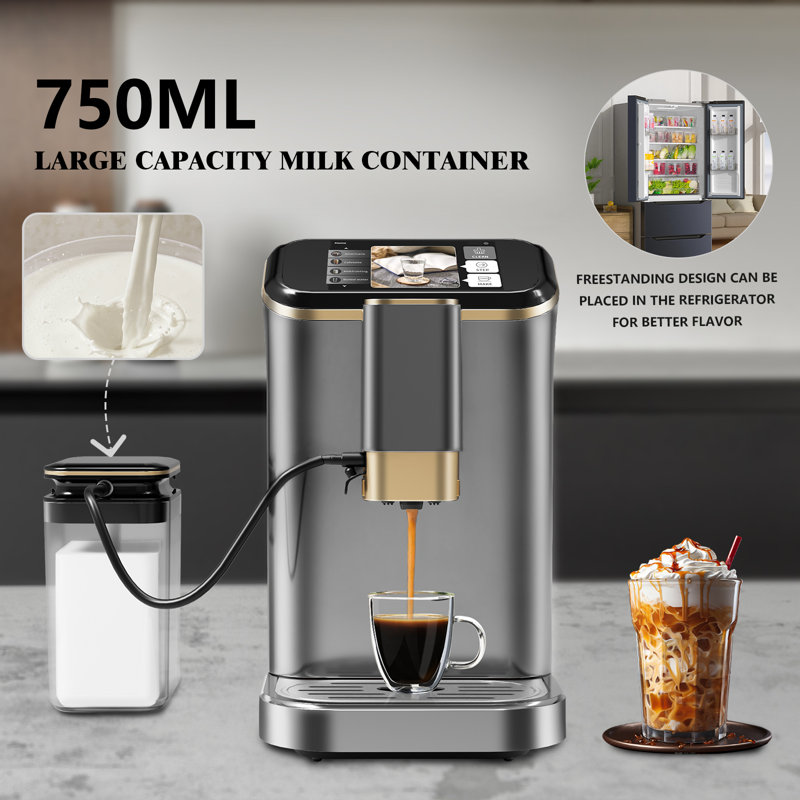 Sangdo Super-Automatic Espresso Machine with Frother, Gold