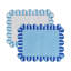 Embroidered Linen Scalloped Stripe Double-Sided Placemats-1578562844