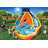 Banzai Sidewinder Falls Inflatable Water Park Pool with Slide and Water Cannons