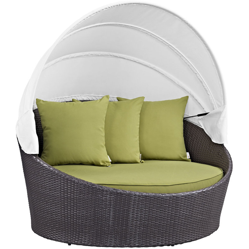Modway Siesta Canopy Outdoor Patio Daybed, Peridot
