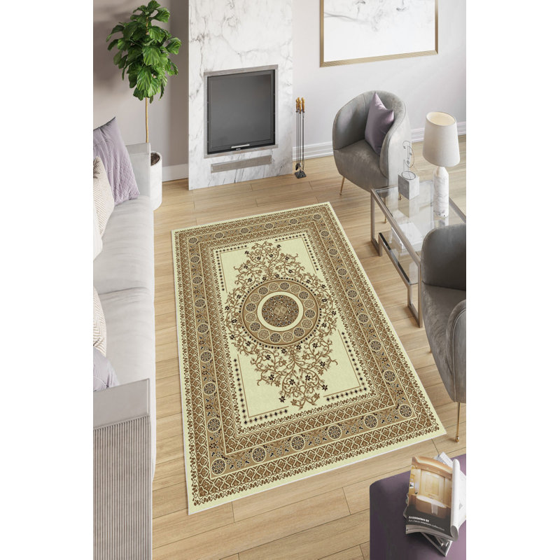 Eco-Friendly Hall Carpet, Cream, 39.4 x 78.7 inches | 100% Polyester, 650 g/m², 0.16 in Pile Height | Antibacterial, Non-Slip PVC Dot Underside, Machine Washable, Perfect for Home Decor & Elegant Entryways